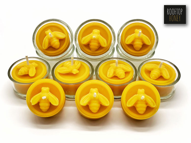 Handgegossene Bienenwachskerze